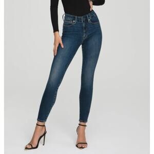 Good American Good Legs Skinny Jeans Mid Rise Denim Dark Wash Blue Womens 4/27